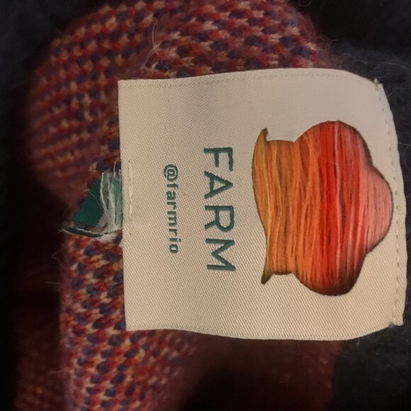 Farm Rio Ainika Tapestry Blue/Red Sweater in XL - Picture 7 of 8